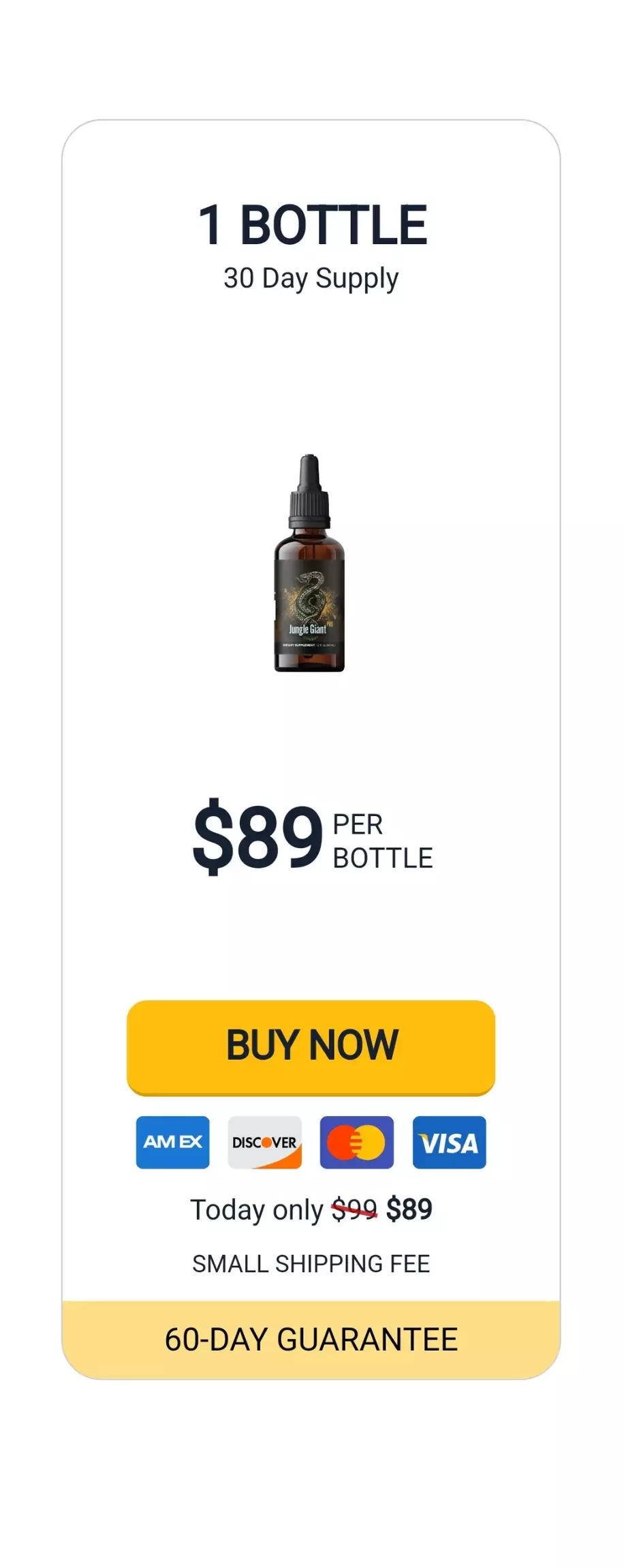 Jungle Giant Pro 1 bottle pricing